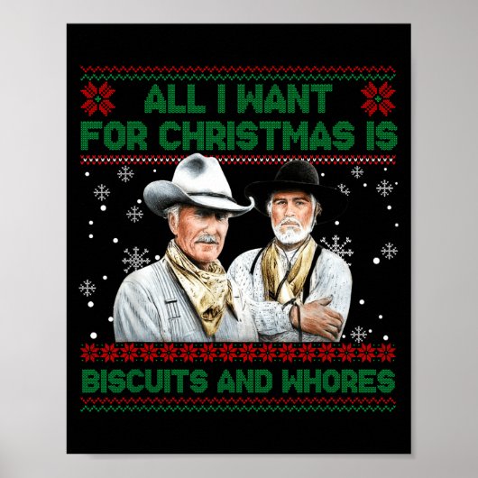 Western Biscuits And S Christmas Quote Poster (Voorkant)