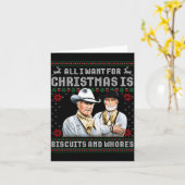 Western Biscuits And S Christmas Quote Retro  Kaart (Gele Bloem)