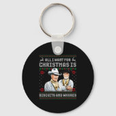 Western Biscuits And S Christmas Quote Retro  Sleutelhanger (Voorkant)