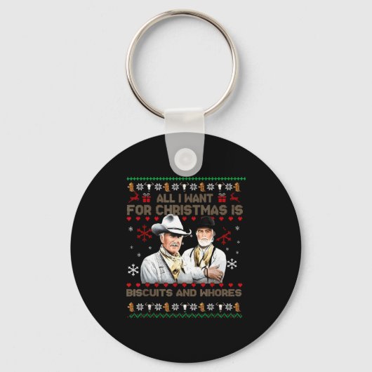 Western Biscuits And S Christmas Quote  Sleutelhanger (Voorkant)