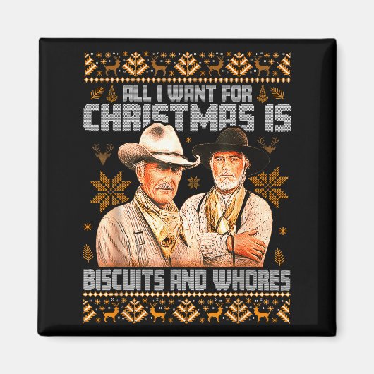Western Biscuits And S Christmas Ugly Magneet (Voorkant)