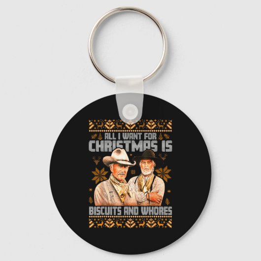 Western Biscuits And S Christmas Ugly  Sleutelhanger (Voorkant)