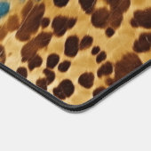 Western Blauw Bruin Goud Koeienhuid Bureaumat (Hoek)