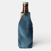 Western Blauw Bruin Goud Koeienhuid Flesjeskoeler (Fles Voorkant)