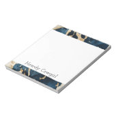 Western Blauw Bruin Goud Koeienhuid Notitieblok (Linkerzijde)