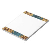 Western Blauw Bruin Goud Koeienhuid Notitieblok (Linkerzijde)