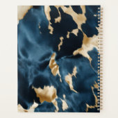 Western Blauw Bruin Goud Koeienhuid Planner (Achterkant)