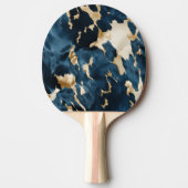 Western Blauw Bruin Goud Koeienhuid Tafeltennisbatje (Voorkant)