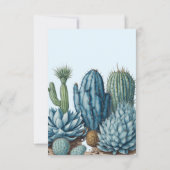 Western Blauw Klein Cowboy Rodeo Boy Baby shower Bedankkaart (Achterkant)