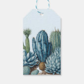 Western Blauw Klein Cowboy Rodeo Boy Baby shower Cadeaulabel (Achterkant)