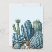 Western Blauw Klein Cowboy Rodeo Boy Baby shower Kaart (Achterkant)