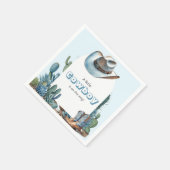Western Blauw Klein Cowboy Rodeo Boy Baby shower Servet (Hoek)