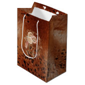 Western Blauw Roze Bloemen Droomvanger Verjaardag Medium Cadeauzakje (Voorkant Gekanteld)