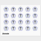 Western Blauw "V" Mongoram Sticker (Vel)