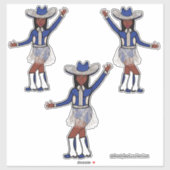 Western Blauw Zilveren Stickers #1 (Vel)
