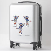 Western Blauw Zilveren Stickers #1 (Koffer)