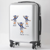 Western Blauw Zilveren Stickers #2 (Koffer)