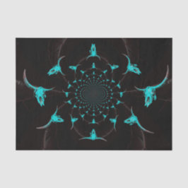 Western Blauwgroen blauw zwart Roestland Koe sched Tissuepapier