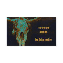 Western Blauwgroen bruin goud Roestend  Bull Skull