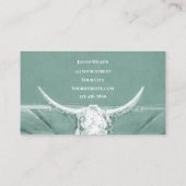 Western Blauwgroen Witte Roeststip Koe Visitekaartje (Achterkant)