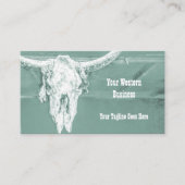 Western Blauwgroen Witte Roeststip Koe Visitekaartje (Voorkant)