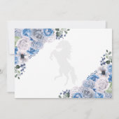 Western Blue Charro Quinceañera Save The Date Kaart (Achterkant)