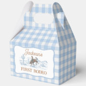 Western Blue Cowboy Rodeo Birthday Bedankdoosjes (Voorkant)