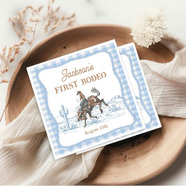 Western Blue Rodeo Birthday Paper Napkin Servet