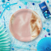 Western Blush Roze Bruin Koeienhuid Papieren Bordje (Feest)