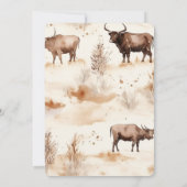 Western Boerderij Animal Highland Koe Verjaardag Kaart (Achterkant)