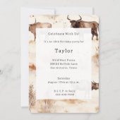 Western Boerderij Animal Highland Koe Verjaardag Kaart (Voorkant)