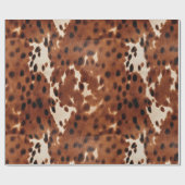 Western Boerderij bruin crème Koeienhuid Cadeaupapier (Vlak)