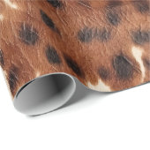 Western Boerderij bruin crème Koeienhuid Cadeaupapier (Rol Hoek)