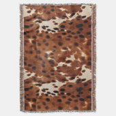 Western Boerderij bruin crème Koeienhuid Deken (Voorkant Verticaal)