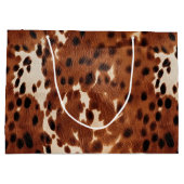 Western Boerderij bruin crème Koeienhuid Groot Cadeauzakje (Achterkant)