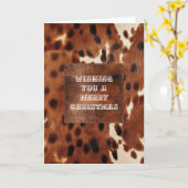 Western Boerderij bruin crème Koeienhuid Kaart (Gele Bloem)