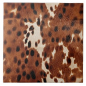 Western Boerderij bruin crème Koeienhuid Tegeltje (Voorkant)