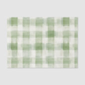 Western Boerderij Green Cream Plaid Stripes Kerst Tissuepapier (Voorkant)