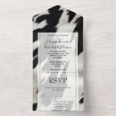 Western Boerderij Koeienhuid All In One Uitnodiging (Binnen)