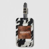 Western Boerderij Koeienhuid Bagagelabel (Voorkant (verticaal))