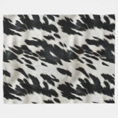 Western Boerderij Koeienhuid Fleece Deken (Voorkant (Horizontaal))