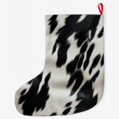 Western Boerderij Koeienhuid Grote Kerstsok (Achterkant)