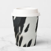 Western Boerderij Koeienhuid Papieren Bekers (Achterkant)