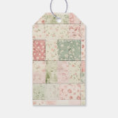 Western Boerderij Mint Roze Bloemen Quilt Patronen Cadeaulabel (Achterkant)