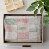 Western Boerderij Mint Roze Bloemen Quilt Patronen Tissuepapier (Geschenk)