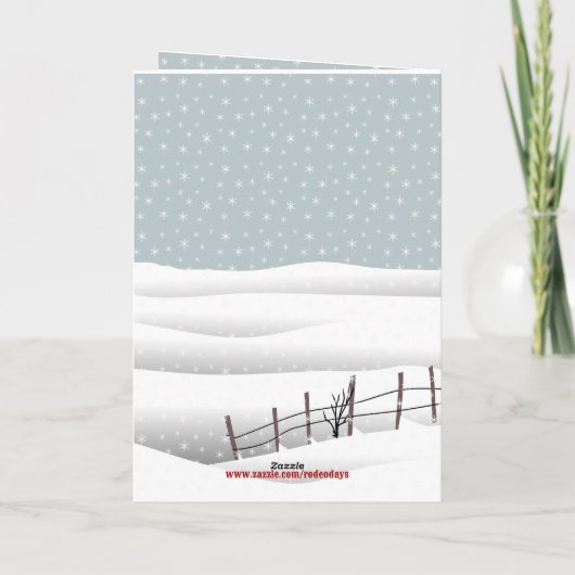 Western Boerderij Ranch Santa Cattle and Dog Chris Kaart (Achterkant)