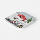 Western Boerderij Ranch Santa Cattle and Dog Papieren Bordje (Gebogen)