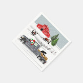 Western Boerderij Ranch Santa Cattle and Dog Servet (Hoek)