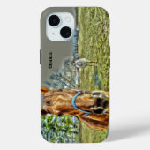 Western Boerderij van Horse Rustic Country Case-Mate iPhone Case (Achterkant)