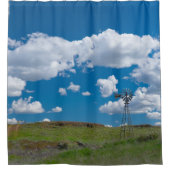 Western Boerderij  windmolen Douchegordijn (Voorkant)